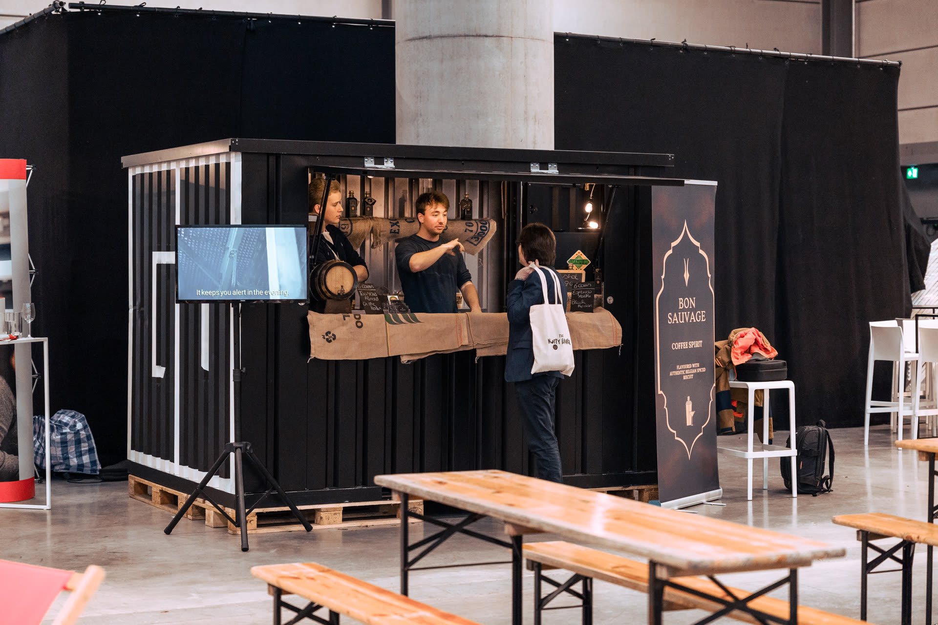 Baristamigo koffiestand op locatie tijdens een event